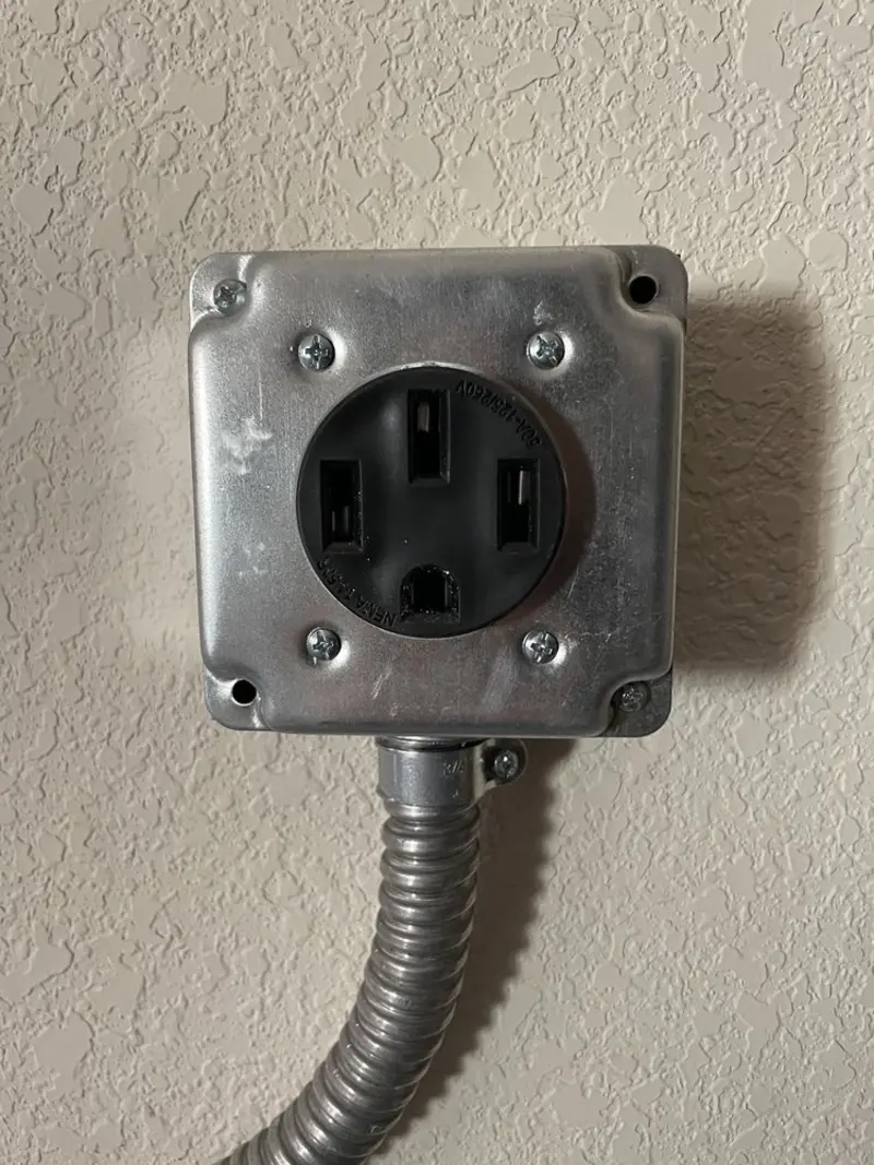NEMA 14-50 outlet installed for Electrical Panel Upgrade in Pensacola